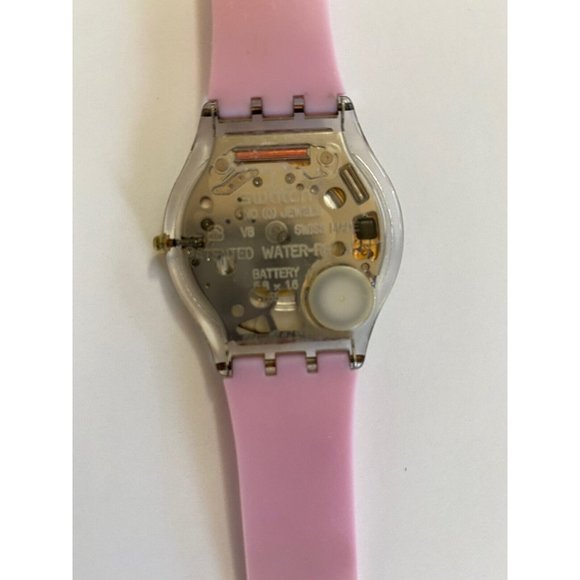 Swatch Watch Marble Time Pink Slim Skin Classic SKF315 Vintage 2002 Works well! - Picture 5 of 14